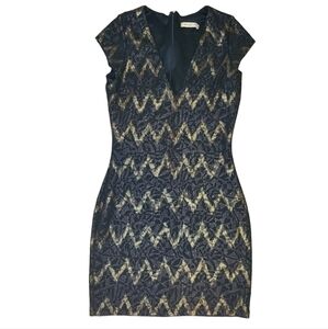Arden B Gold Glitter Pattern Dress